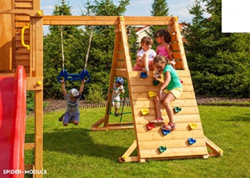 Spielhaus MYSPACE XL -SPIDER- Podesthöhe 125/145 cm 2,90 m Rutsche Schaukel - 6