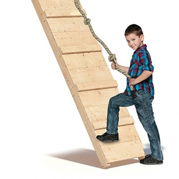 Spielturm EMPIRE von Oskar mit Schaukelanbau, Doppelschaukel, Rutsche, Kletterwand, Lenkrad und Kletterrampe auf 1,20 Meter Podesthöhe - 