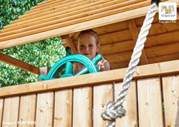 Spielturm FORTRESS Kletterturm mit 2,9 m Rutsche Sandkasten Kletterwand und vielen Klettermöglichkeiten - 6