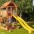 Spielturm FORTRESS Kletterturm mit 2,9 m Rutsche Sandkasten Kletterwand und vielen Klettermöglichkeiten - 1