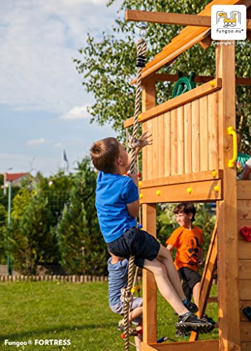 Spielturm FORTRESS Kletterturm mit 2,9 m Rutsche Sandkasten Kletterwand und vielen Klettermöglichkeiten - 7