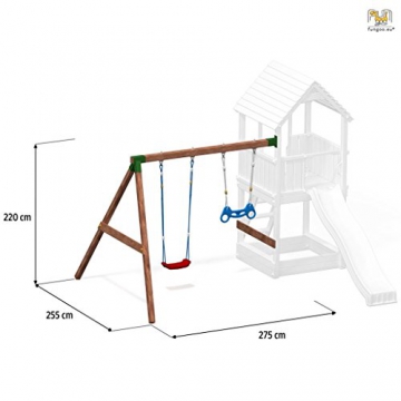 Spielturm FORTRESS MOVE Kletterturm Rutsche Sandkasten Kletterwand Schaukel - 3