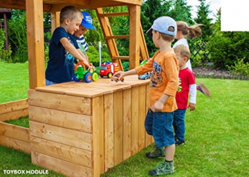 Spielturm FORTRESS-Toybox - Podesthöhe 145 cm mit 2,90 m Rutsche - 2