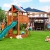 Spielturm PARADISE MOVE Kletterturm Rutsche Sandkasten Kletterwand Schaukel - 1