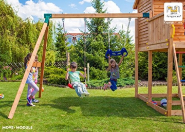 Spielturm PARADISE MOVE Kletterturm Rutsche Sandkasten Kletterwand Schaukel - 5