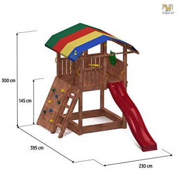 Spielturm SHIP Kletterturm 2,9 m Rutsche Sandkasten Kletterwand und Zubehör - 2