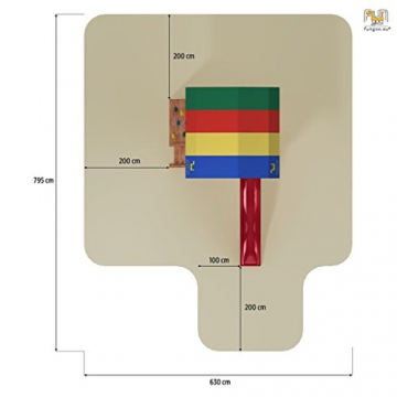 Spielturm SHIP Kletterturm 2,9 m Rutsche Sandkasten Kletterwand und Zubehör - 3