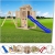 Stelzenhaus Spielturm Baumhaus Schaukel Holzspielhaus Kletterturm Rutsche - 
