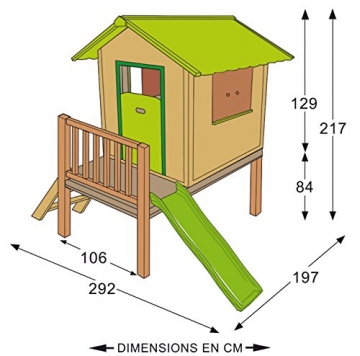 Trigano Kinder Stelzenhaus aus Holz Milap - 2