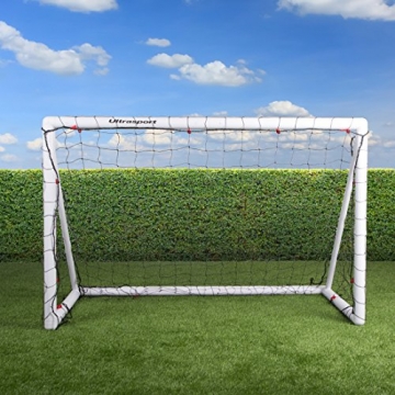 Ultrasport Fußballtor, Stecksystem, aus wetterfestem Kunststoff, 180 x 120 x 90 cm - 