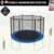 Ultrasport Garden Trampoline Jumper, Trampolin-Komplettset mit Sprungtuch, Sicherheitsnetz, gepolsterten Netzpfosten und Randabdeckung, Sprungturm - ø 305 cm, max. Belastbarkeit 160 Kg, Blau - 3
