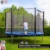 Ultrasport Garden Trampoline Jumper, Trampolin-Komplettset mit Sprungtuch, Sicherheitsnetz, gepolsterten Netzpfosten und Randabdeckung, Sprungturm - ø 305 cm, max. Belastbarkeit 160 Kg, Blau - 5