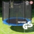 Ultrasport Gartentrampolin Jumper, Trampolin Komplettset inklusive Sprungmatte, Sicherheitsnetz, gepolsterten Netzpfosten und Randabdeckung, Ø 251 cm - 2