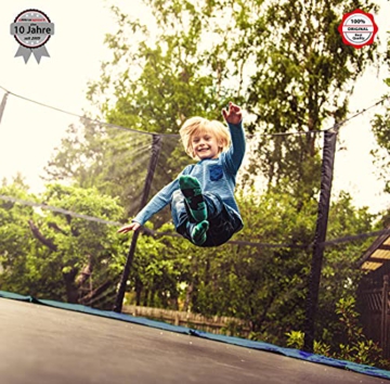 Ultrasport Gartentrampolin Jumper, Trampolin Komplettset inklusive Sprungmatte, Sicherheitsnetz, gepolsterten Netzpfosten und Randabdeckung, Ø 251 cm - 3