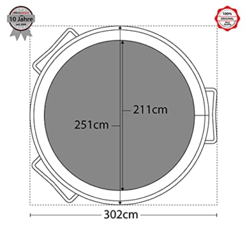 Ultrasport Gartentrampolin Jumper, Trampolin Komplettset inklusive Sprungmatte, Sicherheitsnetz, gepolsterten Netzpfosten und Randabdeckung, Ø 251 cm - 5