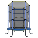 Ultrasport Kinder Indoor-Trampolin Jumper 140 cm, Spaß- und Fitnesstrampolin für Kinder ab 3 Jahren, für die Nutzung als Zimmertrampolin besonders gesichert mit Netz und Randabdeckung, Blau - 1