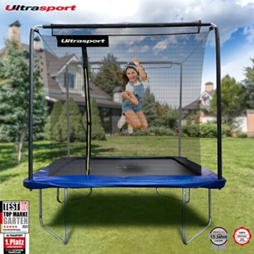 Ultrasport Rechteckiges Trampolin, aufstellbar, Trampolin mit großer Sprungfläche, viele Sicherheitsmerkmale, stabiles Outdoor-Trampolin-Gestell, in 2 Größen, ø 244x305 cm - 5