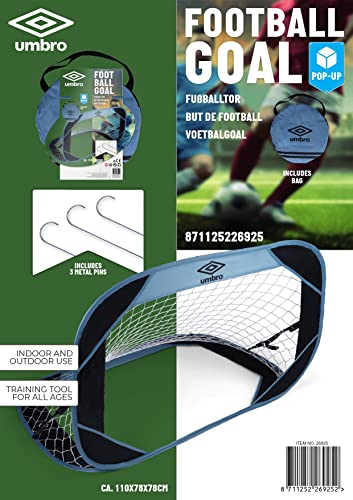 Umbro Pop-Up Fußballtor-110 x 78 x 78 cm-Inkl. Reisetasche-Fußball-Trainingsgeräte für alle Altersgruppen-Für drinnen und draußen-Schwarz/Gelb - 7