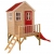 Wendi Toys Kinderspielhaus Kinderhaus Kinder-Gartenhaus Biber Spielturm inkl. Veranda & Rutsche - 1