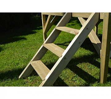 Wendi Toys Kinderspielhaus Kinderhaus Kinder-Gartenhaus Biber Spielturm inkl. Veranda & Rutsche - 9