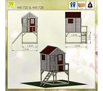 Wendi Toys Kinderspielhaus Storch inkl. Fensterladen - 8