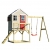 Wendi Toys Kinderspielhaus Zebra Spielturm inkl. Veranda und Schaukelgerüst - 1