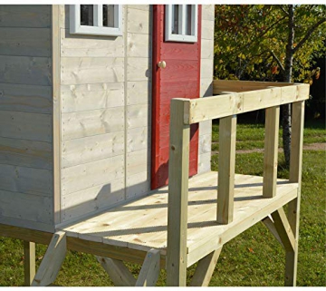 Wendi Toys Kinderspielhaus Zebra Spielturm inkl. Veranda und Schaukelgerüst - 6