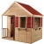 Wendi Toys M12 Summer Villa House WE-732| Rot Kinder Spiel Haus mit voller Tür, Fenster, Jalousien, Veranda, Spielzeug Regal, Fensterläden| Holz Garten Spielhaus - 1