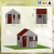Wendi Toys M12 Summer Villa House WE-732| Rot Kinder Spiel Haus mit voller Tür, Fenster, Jalousien, Veranda, Spielzeug Regal, Fensterläden| Holz Garten Spielhaus - 7