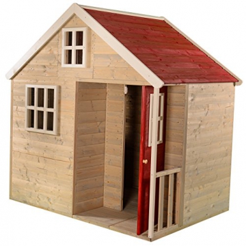 Wendi Toys M13 Nordic Villa House WE-731 | Geschlossenes Spielhaus mit voller Tür, Fenster, Plexiglasfenster, Spielzeugablage, Giebelfenster - 2