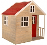 Wendi Toys M13 Nordic Villa House WE-731 | Geschlossenes Spielhaus mit voller Tür, Fenster, Plexiglasfenster, Spielzeugablage, Giebelfenster - 1