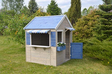 Wendi Toys M17 Maritime House | Kinder HolzSpielhaus | Blau Holz Garten Haus | Holzhäuser für draußen - 4