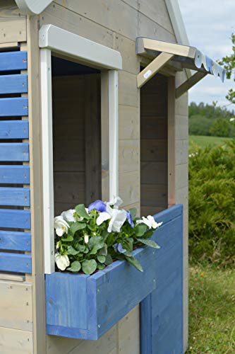 Wendi Toys M17 Maritime House | Kinder HolzSpielhaus | Blau Holz Garten Haus | Holzhäuser für draußen - 7