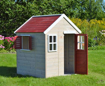 Wendi Toys M18R Nordic Lodge | Rot Holz Kinder Spielhaus Holzhaus Gartenhaus Haus Kinderhaus - 2