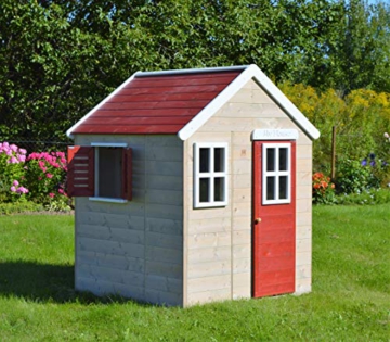 Wendi Toys M18R Nordic Lodge | Rot Holz Kinder Spielhaus Holzhaus Gartenhaus Haus Kinderhaus - 3