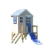 Wendi Toys M26B Spielhaus Kinder | Rot Holz Kinderspielhaus auf 60cm Veranda mit Rutsche | Groß Kinderhaus 260 x 170 x 212 cm | Spielturm mit Rutsche draussen | Outdoor Spielzeug 3-7 Jahre - 1