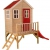 Wendi Toys M4 Nordic Garden House WE-703 + WE-705 + WE-711| Kinderspielhaus auf Plattform mit Rutsche 118 cm| Kinder Holz Spielhaus Gartenhaus mit Fenstern, Leiter, Rutsche, Volltür - 1