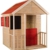 Wendi Toys M5 Kinderspielhaus Holz | Spielhaus Holz | Gartenhaus Kinder mit Tafel und Fensterlädenin in Rot | Spielhaus Kinder | Outdoor Spielzeug ab 3 Jahre - 1