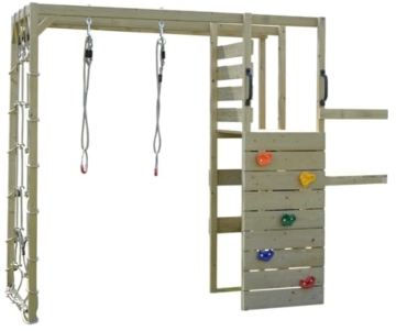 Wendi Toys M7-Gym Outdoor-Spielgerät für Kinder mit Küchenaufsatz, Klettergerüst aus Holz mit Rutsche, Gartenspielhaus für Kinder, ab 3 Jahren, Spielen im Freien, Rot - 3