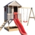 Wendi Toys M9 Spielhaus Garten Holz | Spielhaus Kinder Holz | Spielturm mit Rutsche und Baby Schaukel | Klettergerüst Outdoor Spielplatz für Garten | Kinderspielzeug ab 3 Jahre | Stelzenhaus Kinder - 1