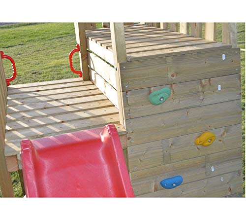Wendi Toys Spielturm Flamingo Stelzenhaus Kletterturm inkl. Rutsche, Schaukel & Kletterwand - 3