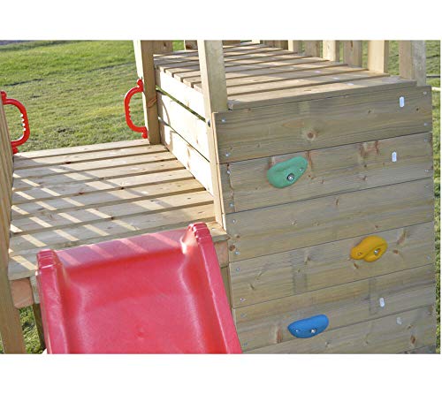 Wendi Toys Spielturm Gorilla Stelzenhaus Kletterturm inkl. Rutsche, Schaukel & Kletterwand - 4