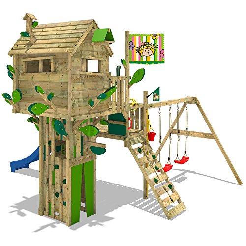WICKEY Baumhaus Smart Treetop Kletterturm Spielturm mit Rutsche