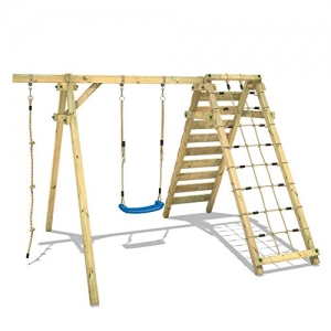 WICKEY Schaukelgerüst Smart Cliff KinderSchaukel Holz Schaukelgestell