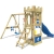 WICKEY Spielburg KnightFlyer Spielturm Kletterturm mit Schaukel, Rutsche, Sandkasten und Kletterleiter - 