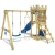 WICKEY Spielburg KnightFlyer Spielturm Kletterturm mit Schaukel, Rutsche, Sandkasten und Kletterleiter - 