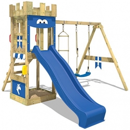 WICKEY Spielburg KnightFlyer Spielturm Kletterturm mit Schaukel, Rutsche, Sandkasten und Kletterleiter -