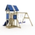 Wickey Spielturm Klettergerüst DinkyHouse, Schaukel & Blaue Rutsche, Outdoor Kinder Kletterturm mit Sandkasten, Leiter & Spiel-Zubehör für Kinder im Garten - 2