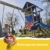 Wickey Spielturm Klettergerüst DinkyHouse, Schaukel & Blaue Rutsche, Outdoor Kinder Kletterturm mit Sandkasten, Leiter & Spiel-Zubehör für Kinder im Garten - 3