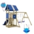 Wickey Spielturm Klettergerüst DinkyHouse, Schaukel & Blaue Rutsche, Outdoor Kinder Kletterturm mit Sandkasten, Leiter & Spiel-Zubehör für Kinder im Garten - 5